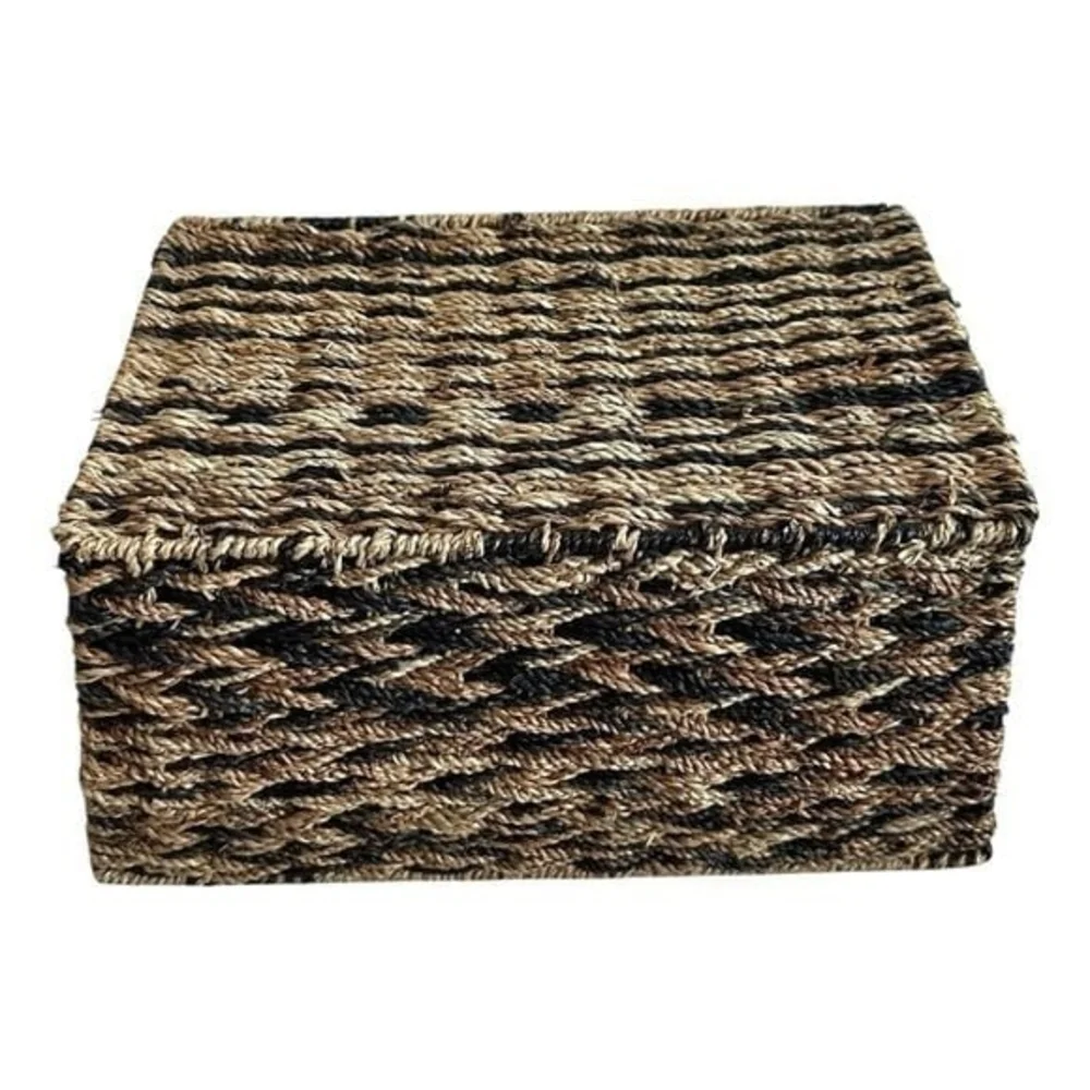 Wicker Rectangular Storage Basket 15x10x7